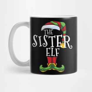 Sister Elf Family Christmas Matching Holiday Funny Pajama Mug